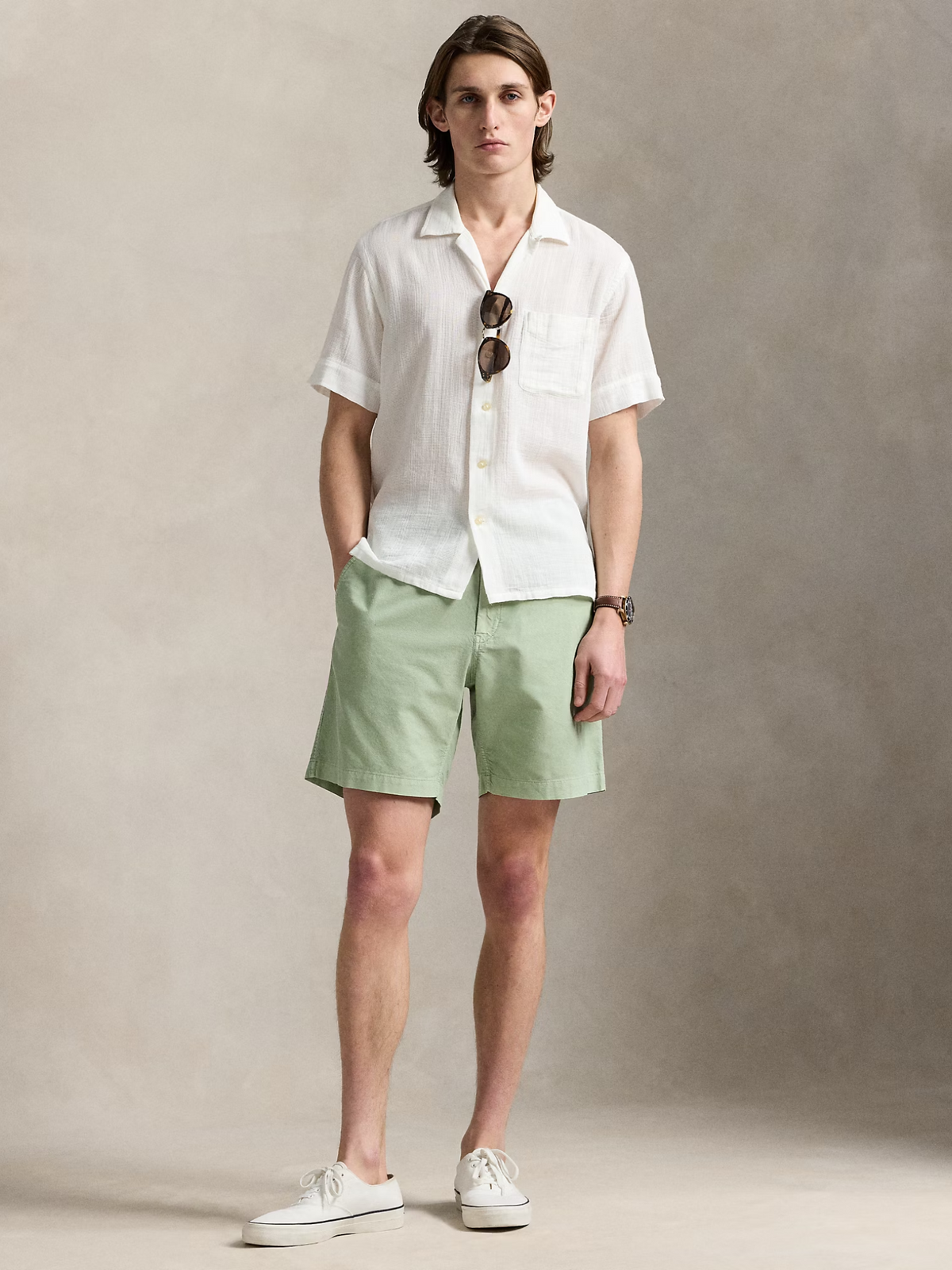RALPH LAUREN Jersey Bermuda Shorts Light Green