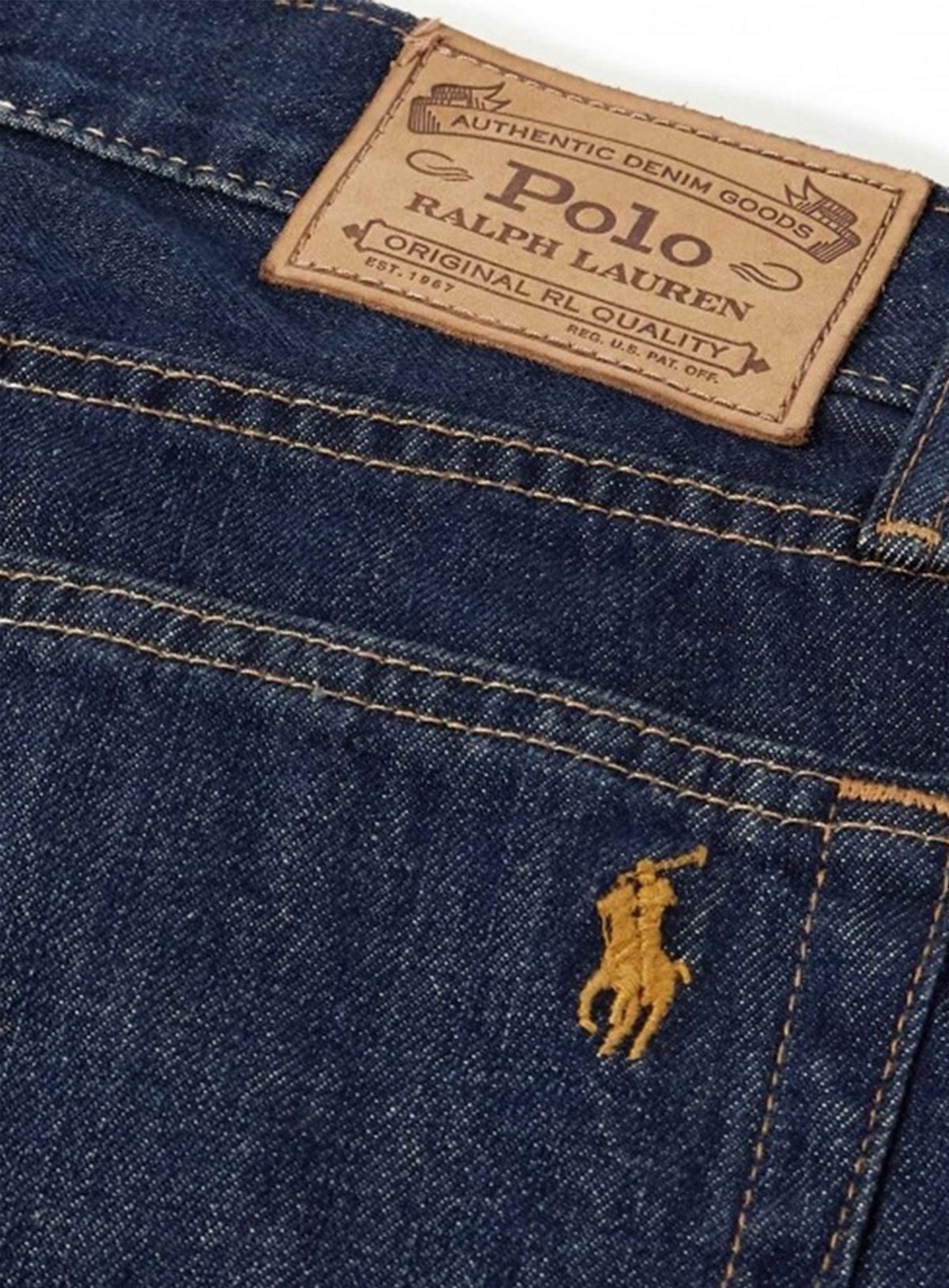 RALPH LAUREN Hampton Straight Leg Denim Jeans Blue