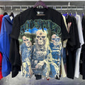 Godspeed T-shirts Skull Marines Printed Cotton Casual Short Sleeves Men and Women